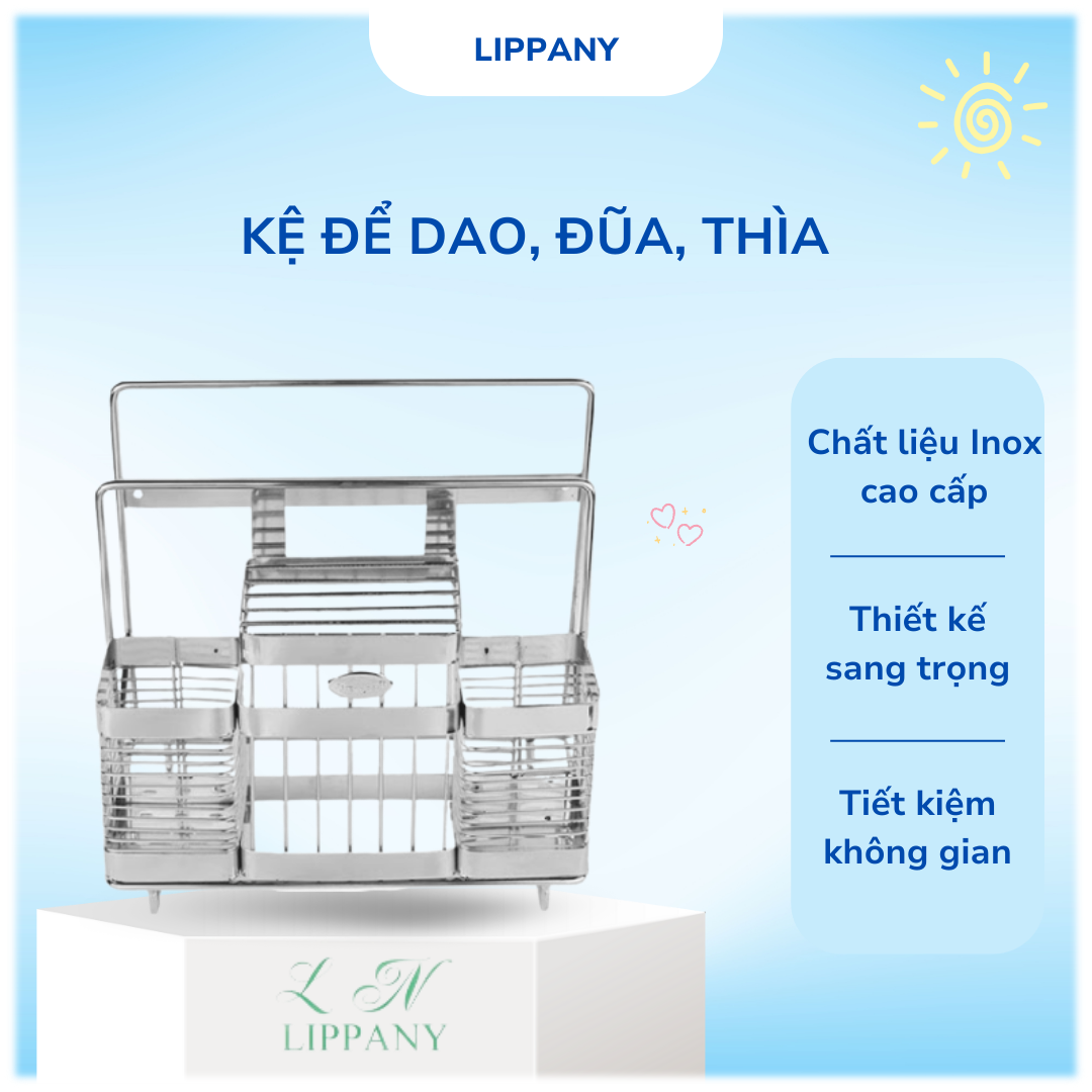 Kệ để dao, đũa, thìa bằng inox