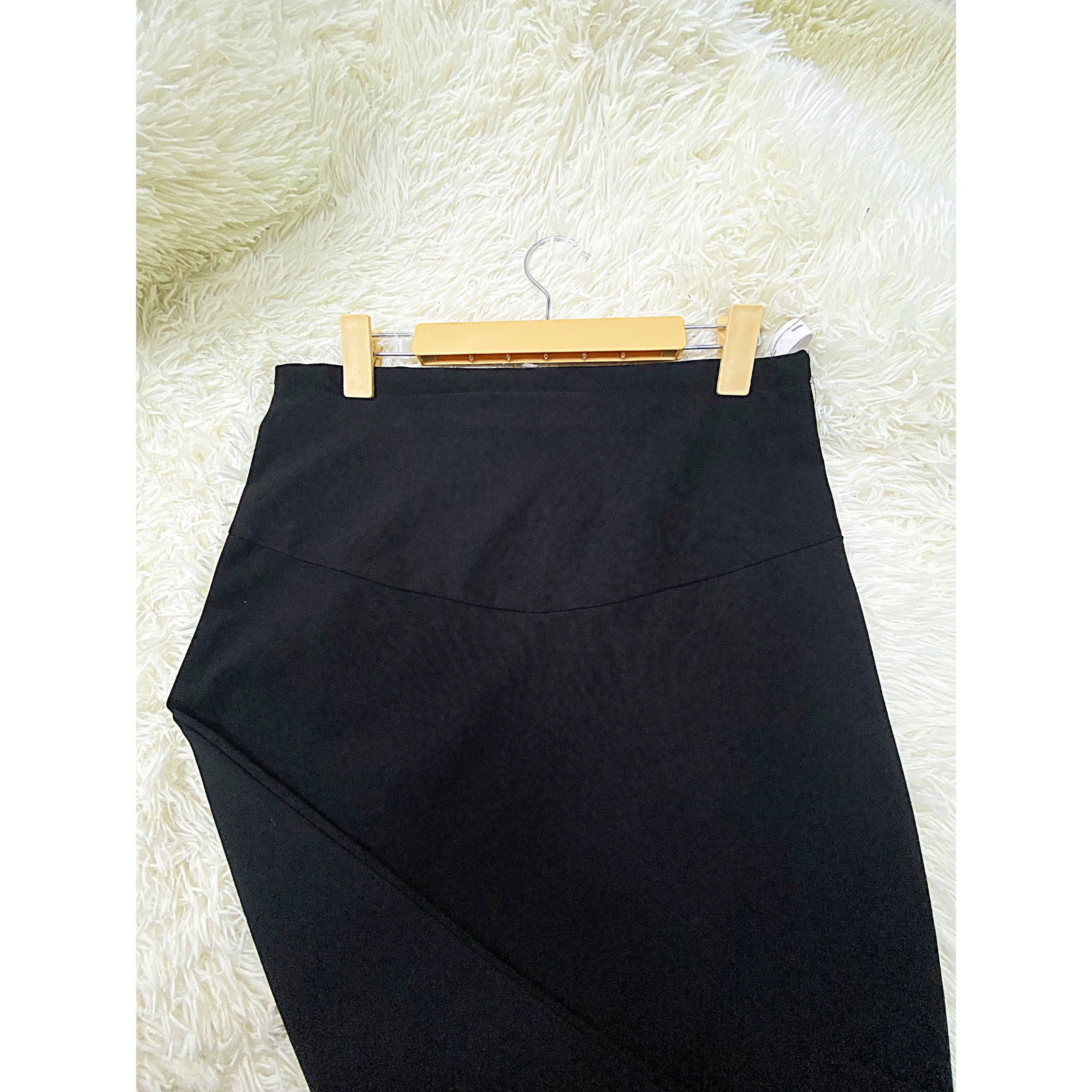 Chân váy bầu chất umi thiết kế dáng suông chữ A sẻ sau siêu đẹp CV08