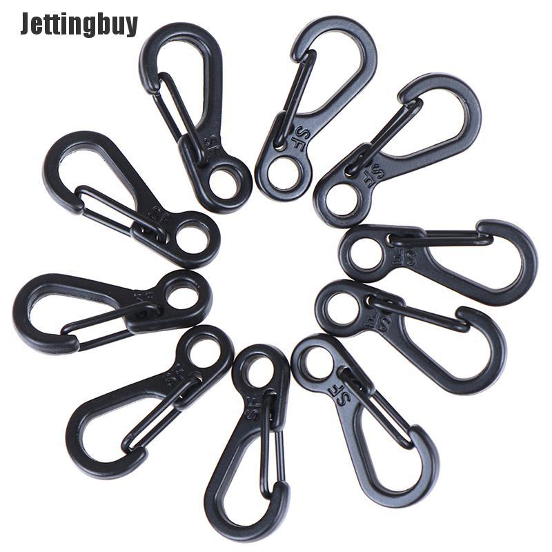 Jettingbuy 10 Chiếc Móc Leo Núi Mini Móc Khóa Lò Xo Móc Khóa Dụng Cụ Cắm Trại