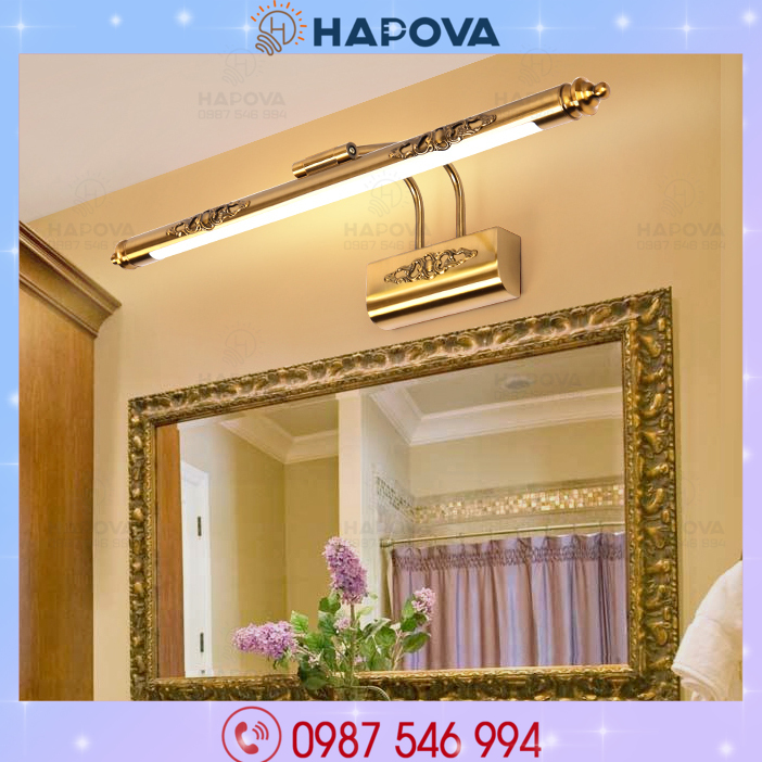 Đèn soi tranh, đèn chiếu tranh bằng Đồng cao cấp HAPOVA SIKASIA 6071