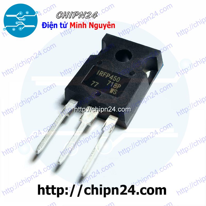 [1 con] (KT1) Mosfet IRFP450 TO-247 14A 500V Kênh N (IRF450 450)