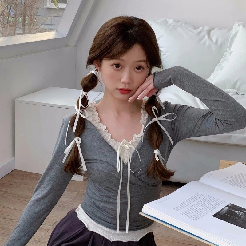 Dây Cột Tóc Ruy Băng Thắt Nơ Y2K 1m * 1cm