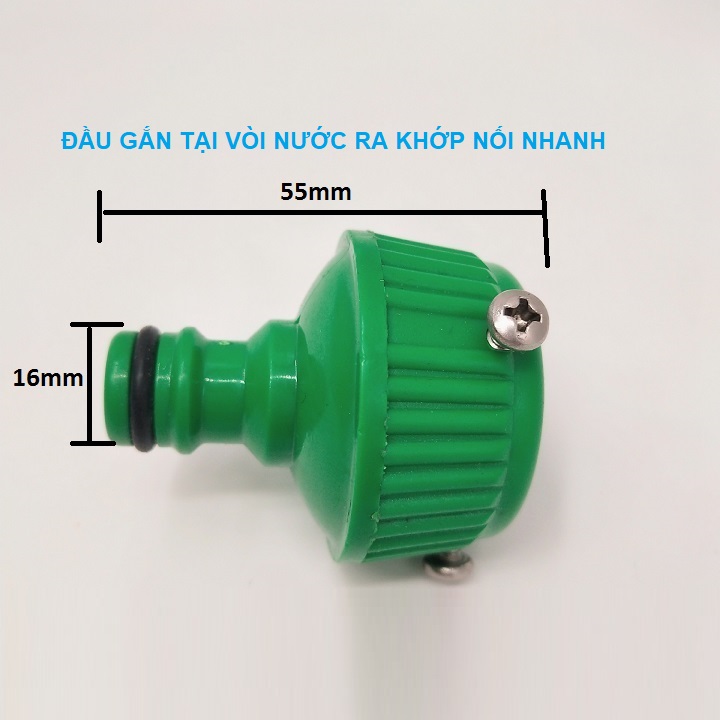 [ 1 CÁI ] ĐẦU NỐI NHỰA TẠI VÒI NƯỚC 15 OR 16mm CÓ VÍT KHÓA RA KHỚP NỐI 16mm - 000522