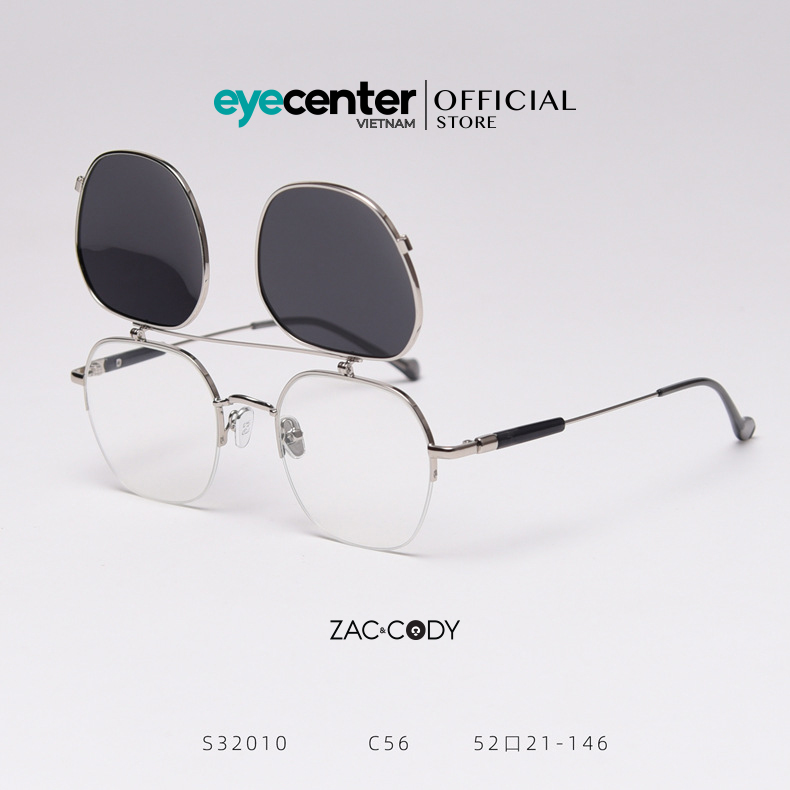 Kính mát nam nữ 2 in 1 #ZETA chính hãng Hàn Quốc ZAC & CODY A19 kim loại chống gỉ cao cấp nhập khẩu by Eye Center Vietnam