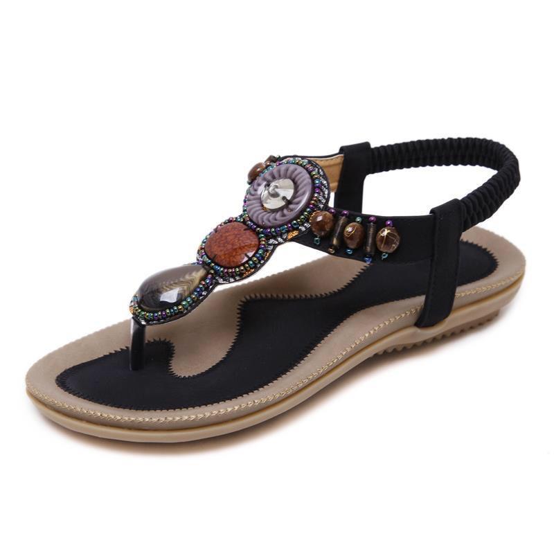 [HCM]Giày sandal thổ cẩm quai kẹp cao cấp - 15LA