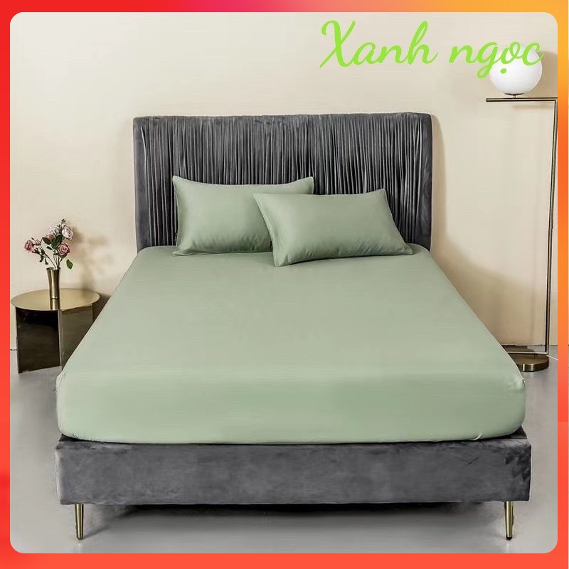 (❣️GIÁ BAY NÓC) Bộ ga gối lụa tencel trơn 60s cao cấp ga giường lụa mát lạnh - nhiều mẫu lựa chọn