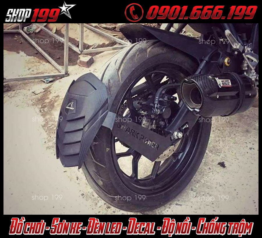 chắn bùn sau siêu nhân 2 chân lắp nhiều dòng xe máy.