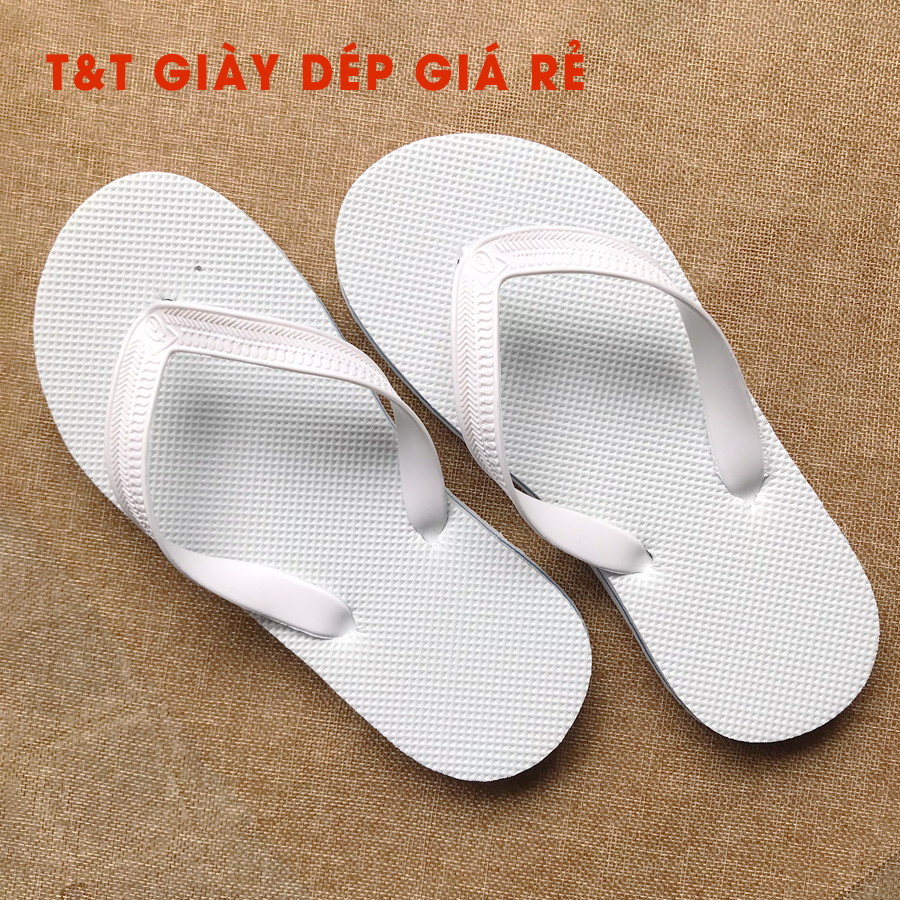 Combo 5 đôi dép quai kẹp_màu trắng