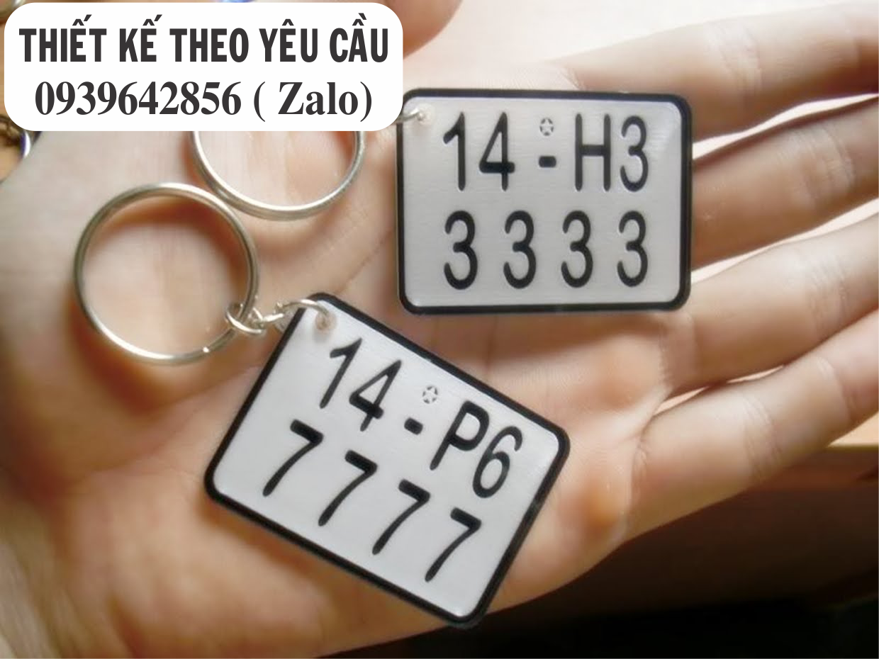 Móc Khóa In biển Số Xe
