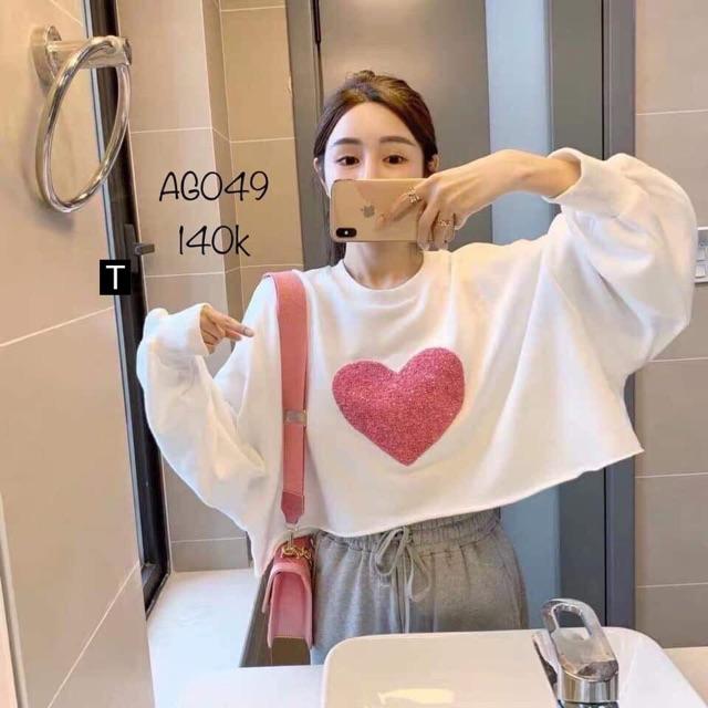 Áo croptop tim to dài tay dtr0919