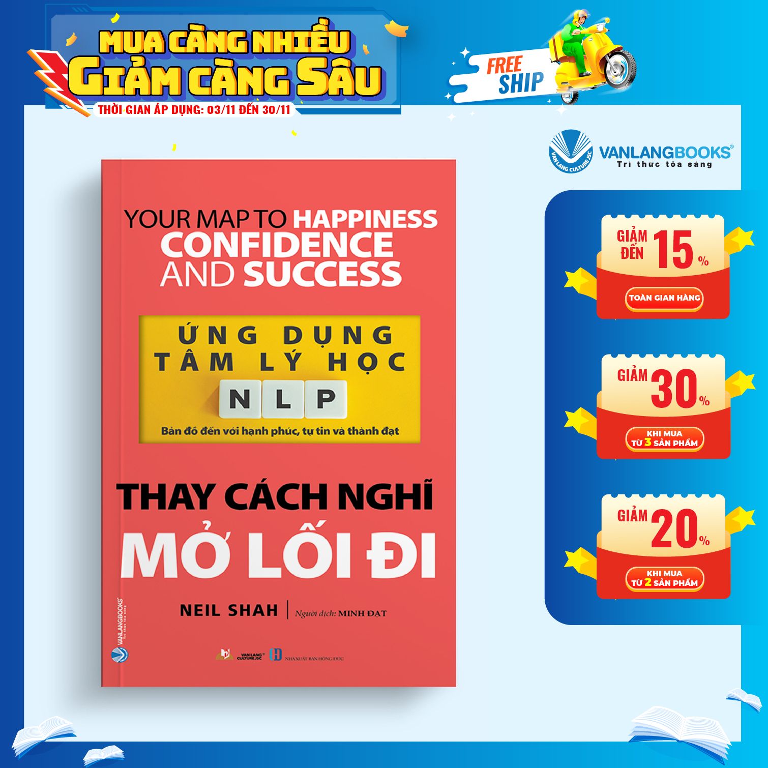Sách ứng dụng tâm lý học nlp - thay cách nghĩ mở lối đi-vanlangbooks