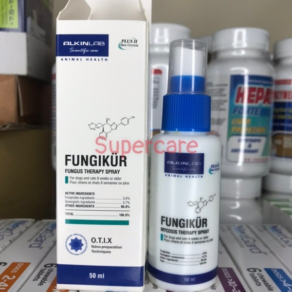 [HCM]Alkin Fungikur 50ml - Nấm Viêm Da Nổi Mẩn Đỏ Ở Thú Cưng