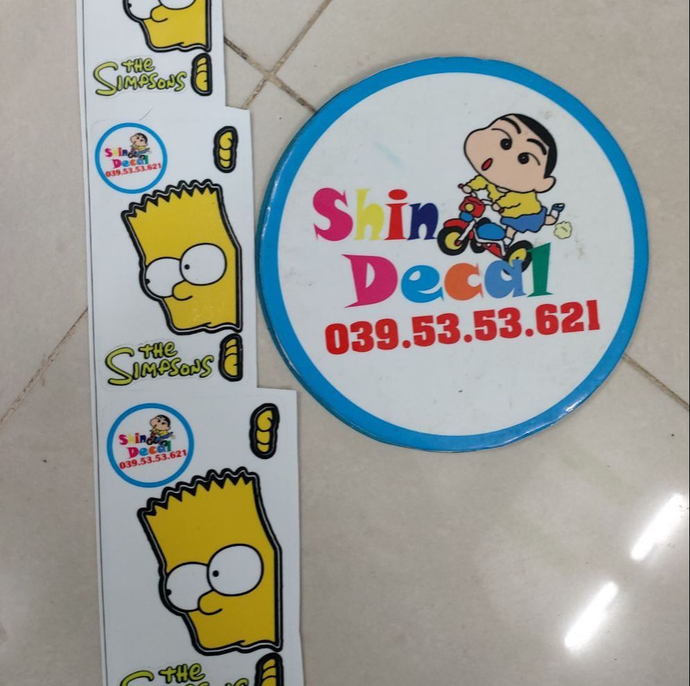 Combo 3 con simpsons dán biển số điện thoại