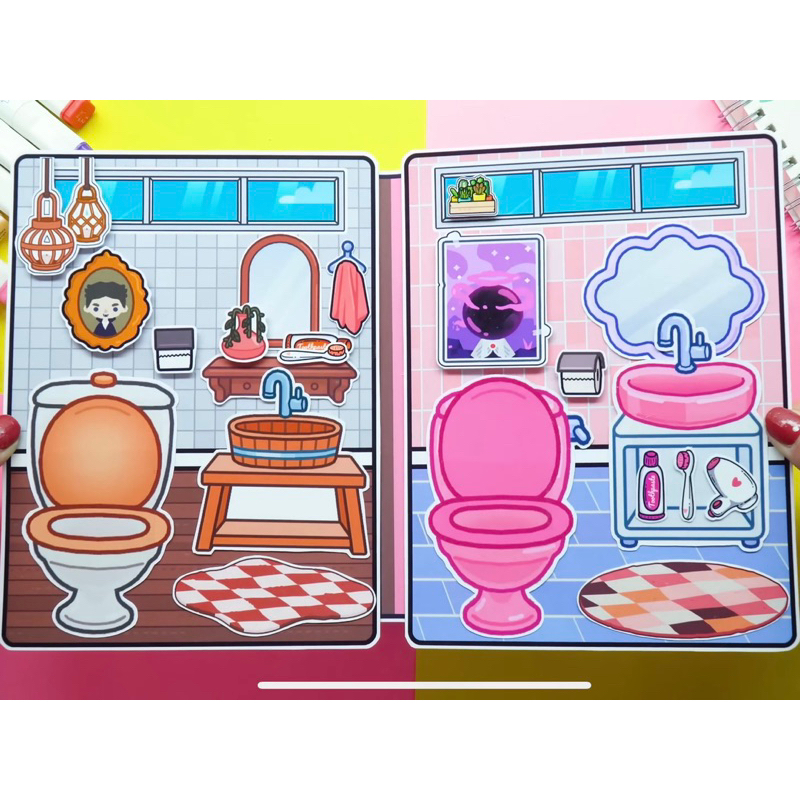 Ngôi nhà búp bê giấy Classic vs Modern