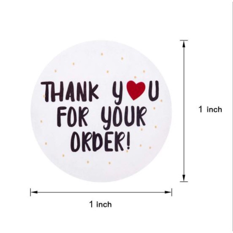 (Tách lẻ) Cuộn 100 sticker thank you, nhãn dán tiện lợi