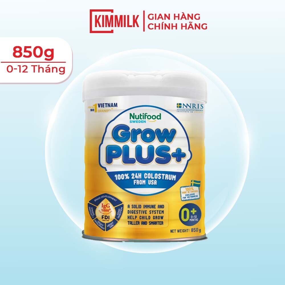 Sữa non Nutifood growplus vàng 0+ 800g