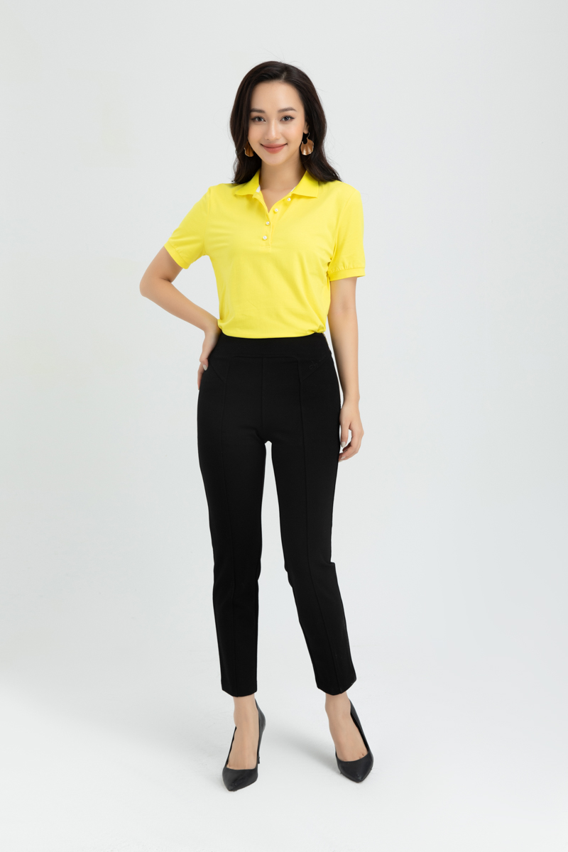 Áo thun nữ trơn cổ đức ivy moda ms 57p0154