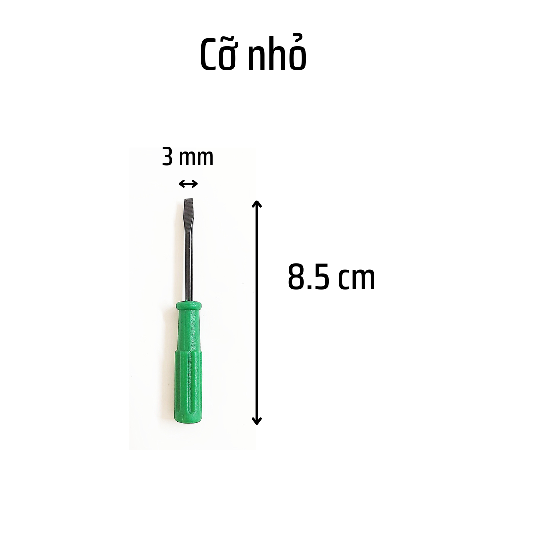 Tua Vít Dẹp Vặn Ốc Nhỏ Ốc Chân Vịt (Mủi Vít 3 mm và 5 mm)