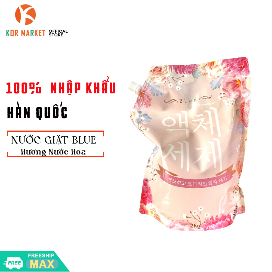 Nước giặt Blue ♥️FREE SHIP ♥️ 2000 ml hương Nước Hoa sản xuất theo công nghệ Hàn Quốc an toàn cho gia đình bạn