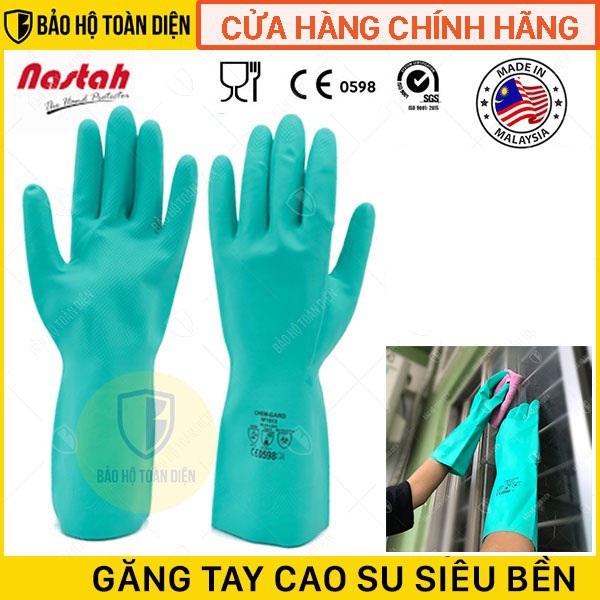 Găng tay cao su Malaysia Nastah NF1513 rửa chén bát