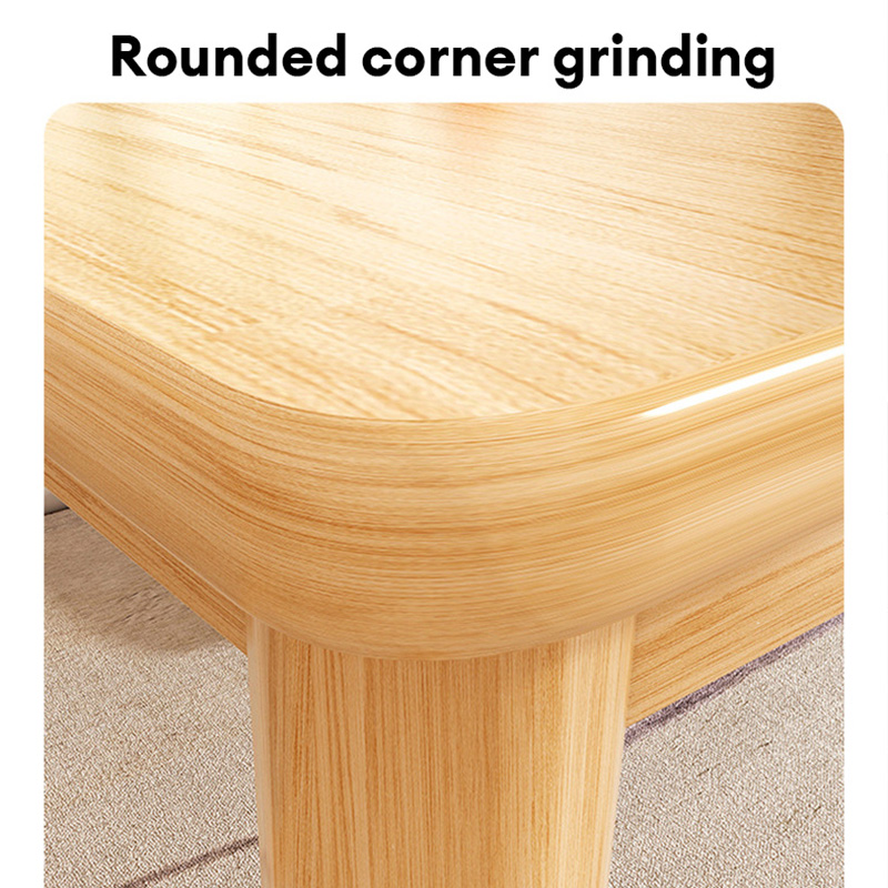 Dining table: household small house, modern simple rectangular solid wood leg dining table, dining table and chair combination, household small table