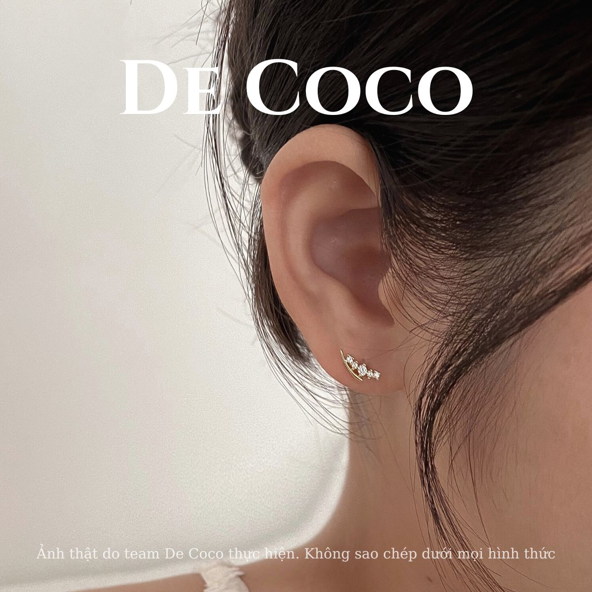 Khuyên tai đính đá Comet De Coco