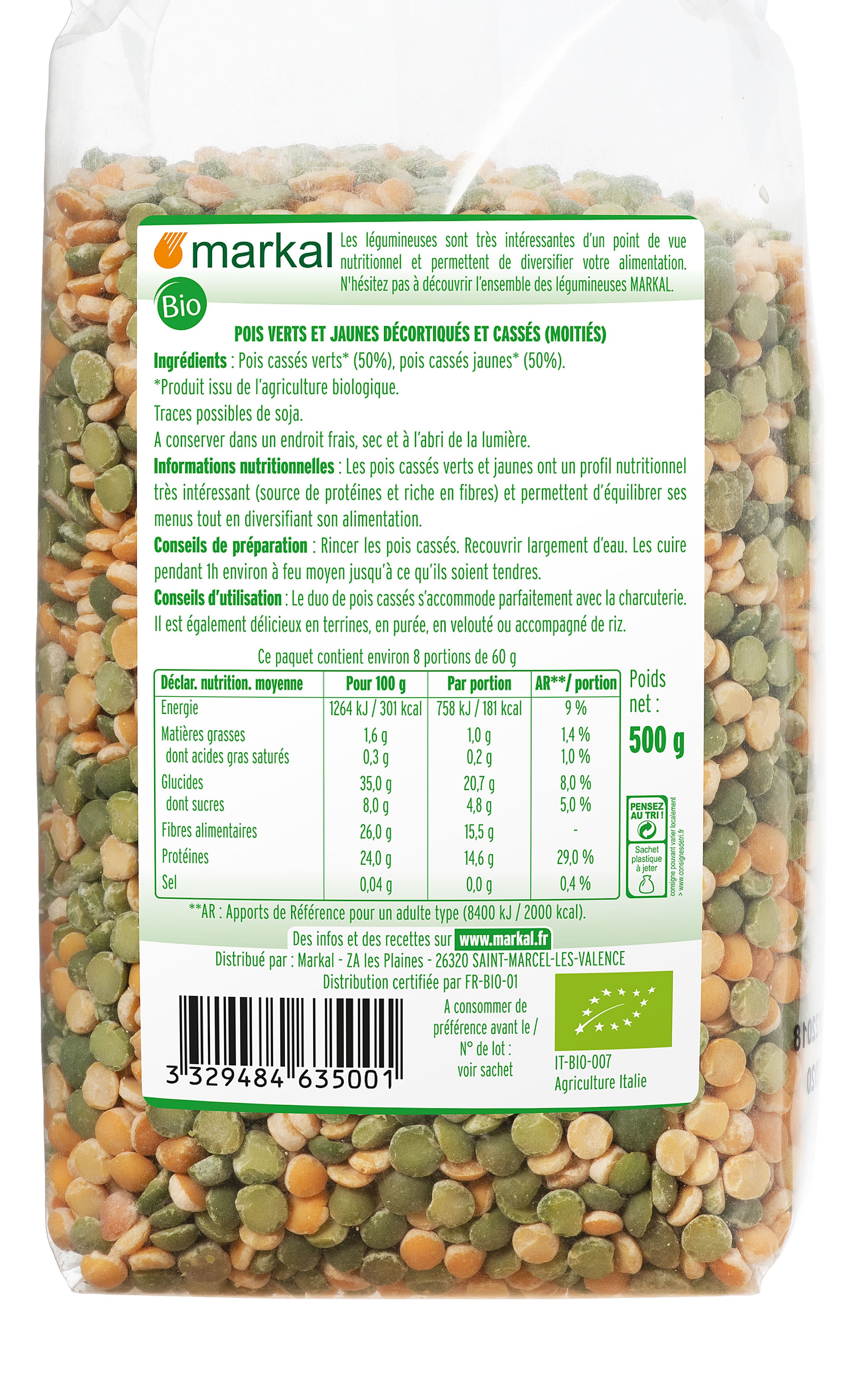 Đậu Hà Lan Hữu Cơ Markal Organic Split Peas