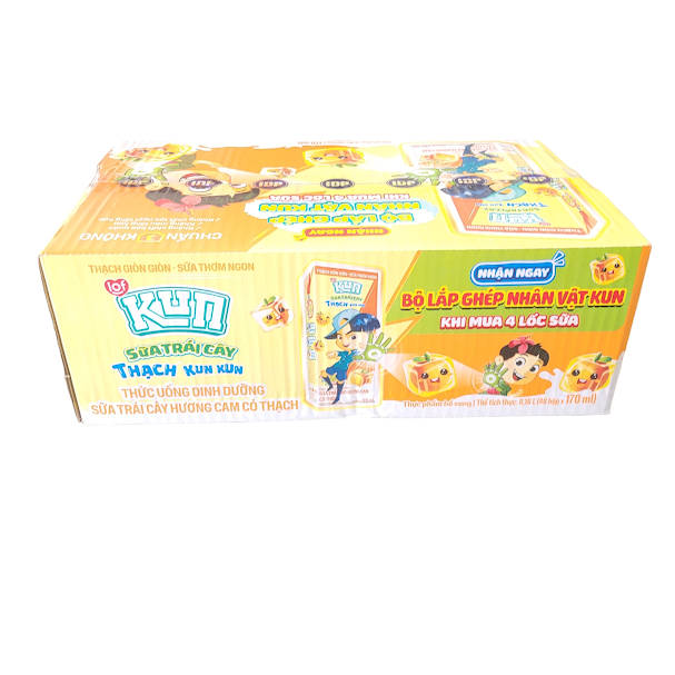 Thùng 48 Hộp Sữa Thạch Kun 170ml.