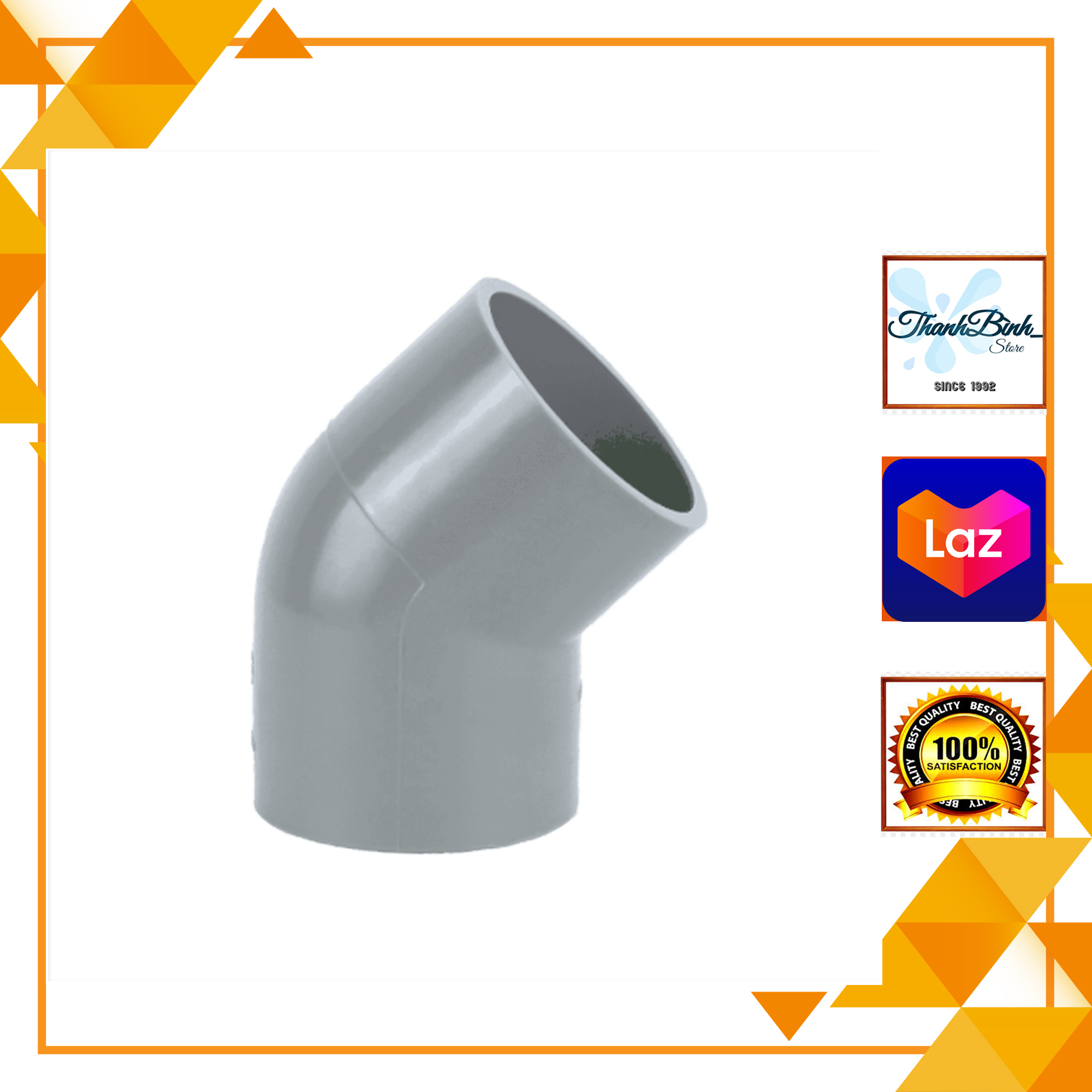 CHẾCH/ NỐI GÓC 45° SIZE 21/ 27/ 34/ 42/ 48 MM - NHỰA TIỀN PHONG PN10