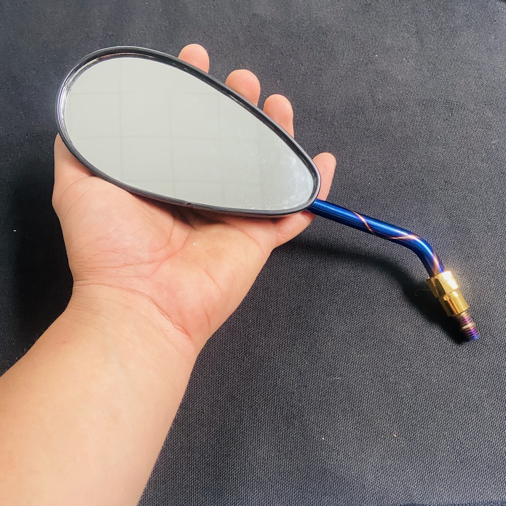 [HCM][HÀNG HOT] KÍNH CHIẾU HẬUGƯƠNG CHIẾU HẬU GIỌT NƯỚC GỌNG TITAN TRANG TRÍ XE CAO CẤP CHÂN 10LY (1 BÊN TRÁI)