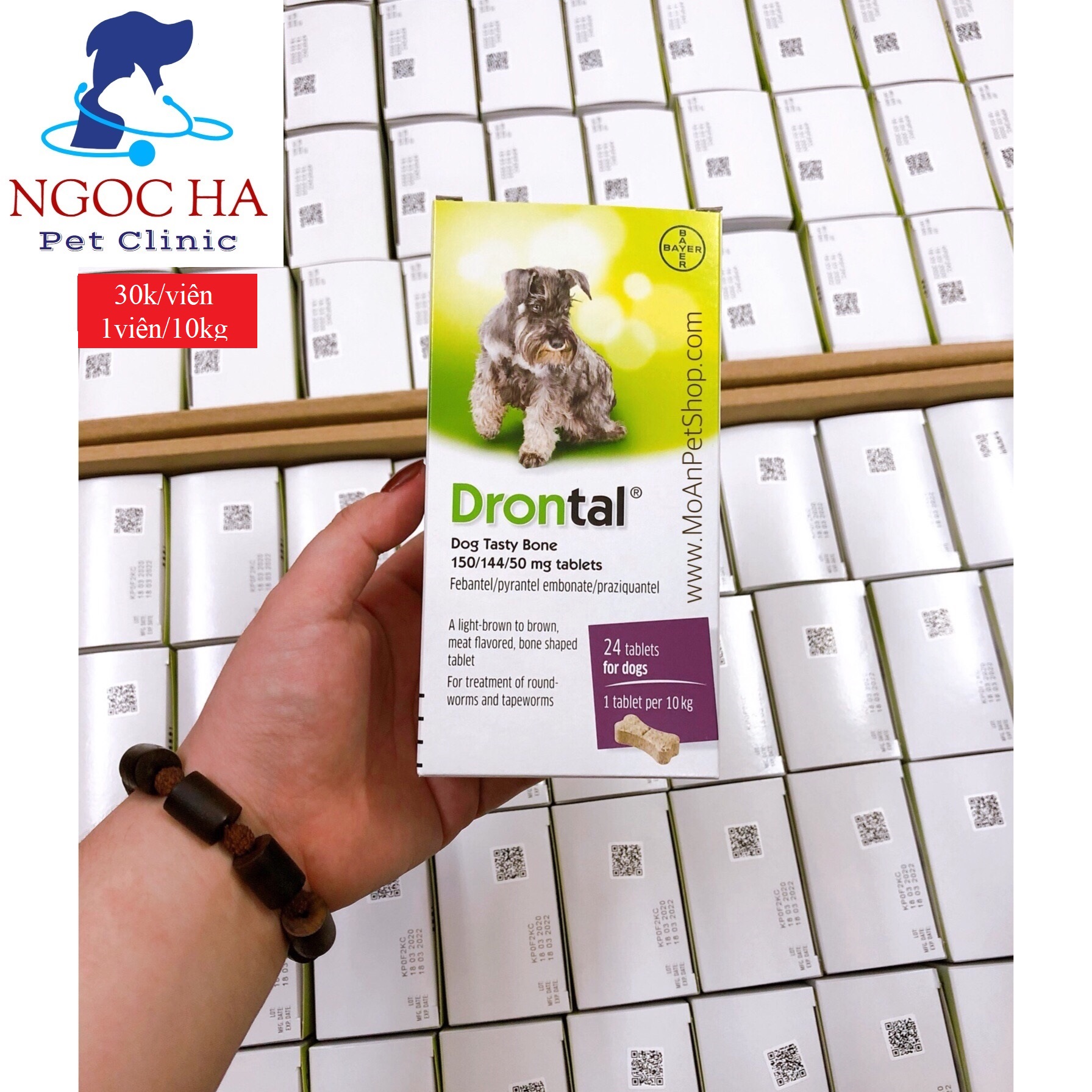 (Lẻ 1 viên) Drontal thuốc xổ giun cho chó và mèo