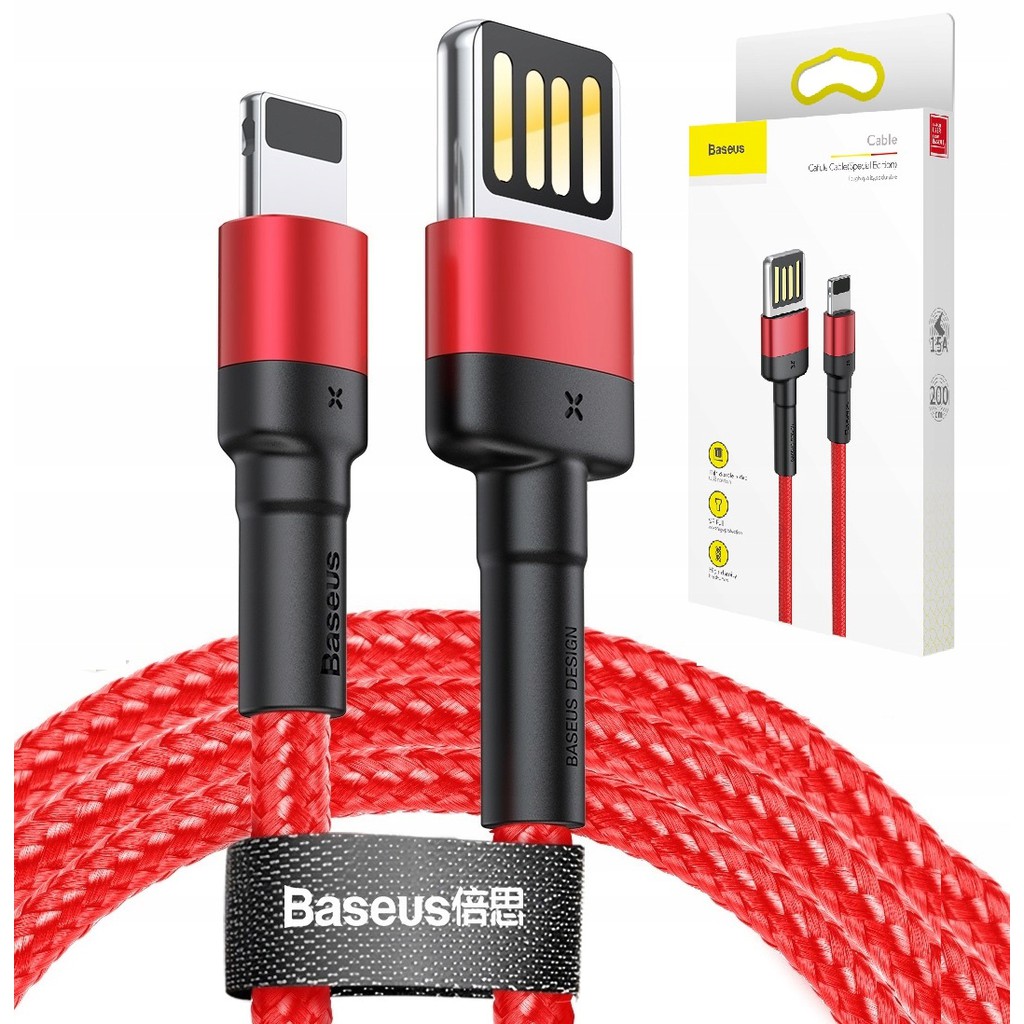 Cáp iPhone / iPad BASEUS Cafule Cable (Special Edition) USB to Lightning  2.4A / 1.5A dài 2m / 1m