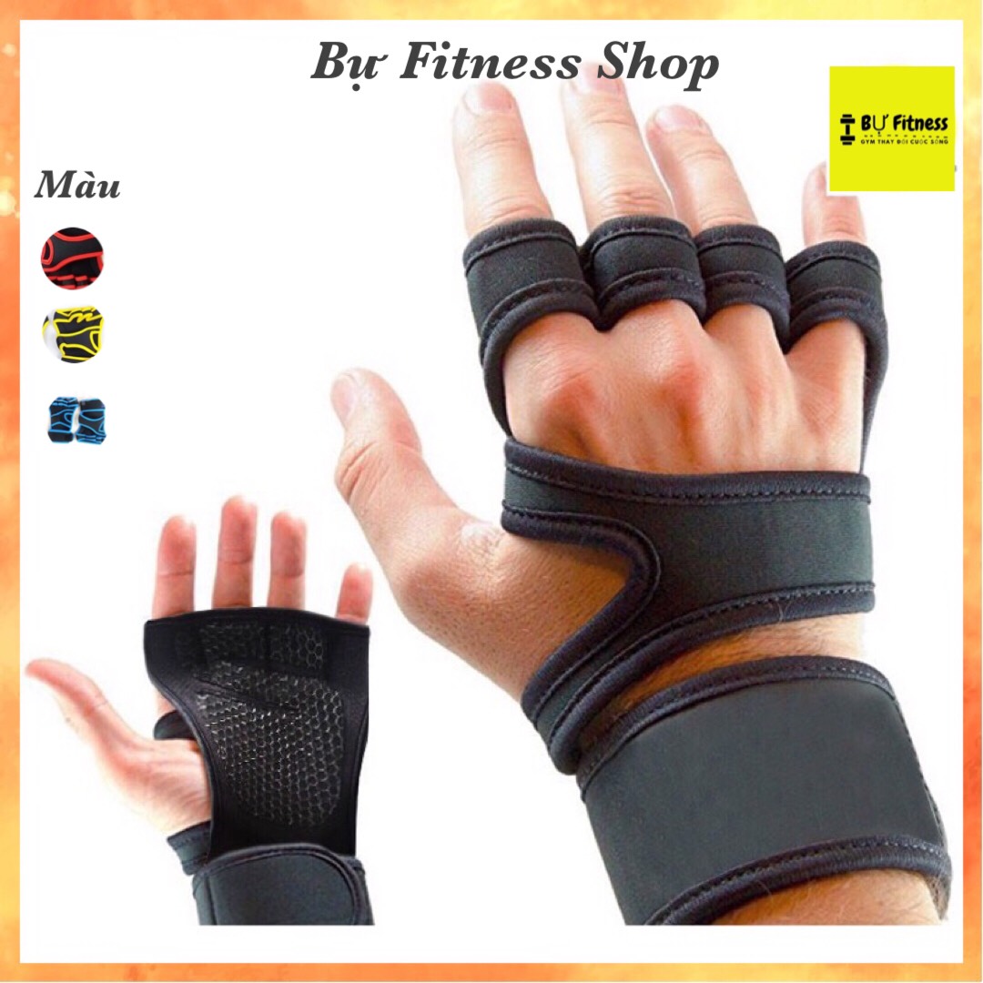 Găng tay tập gym hở ngón LâmSport thoáng mát, bao tay thể thao cho cả nam và nữ