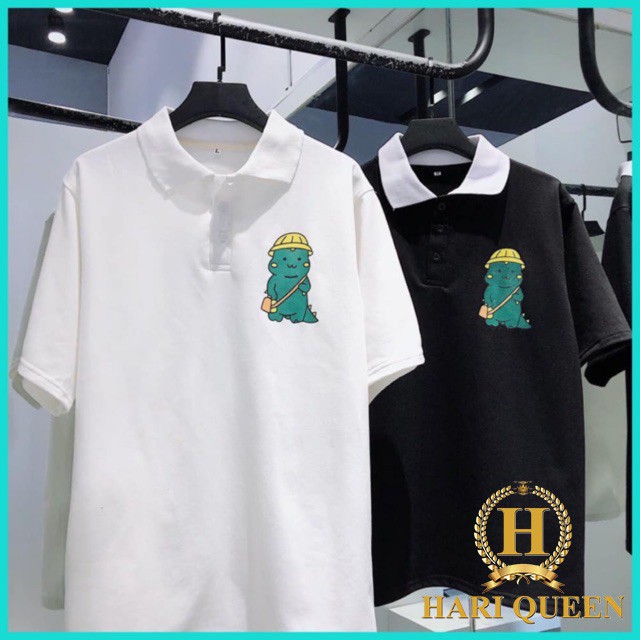 Áo polo logo khủng long mũ vàng HARI0421
