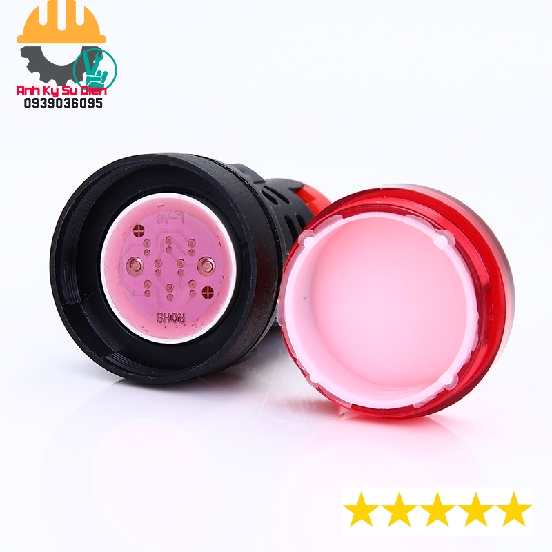 Đèn Báo Nguồn Led AC 220V  AD16-22D/S31 - phi 22mm ( Đèn báo tủ điện )