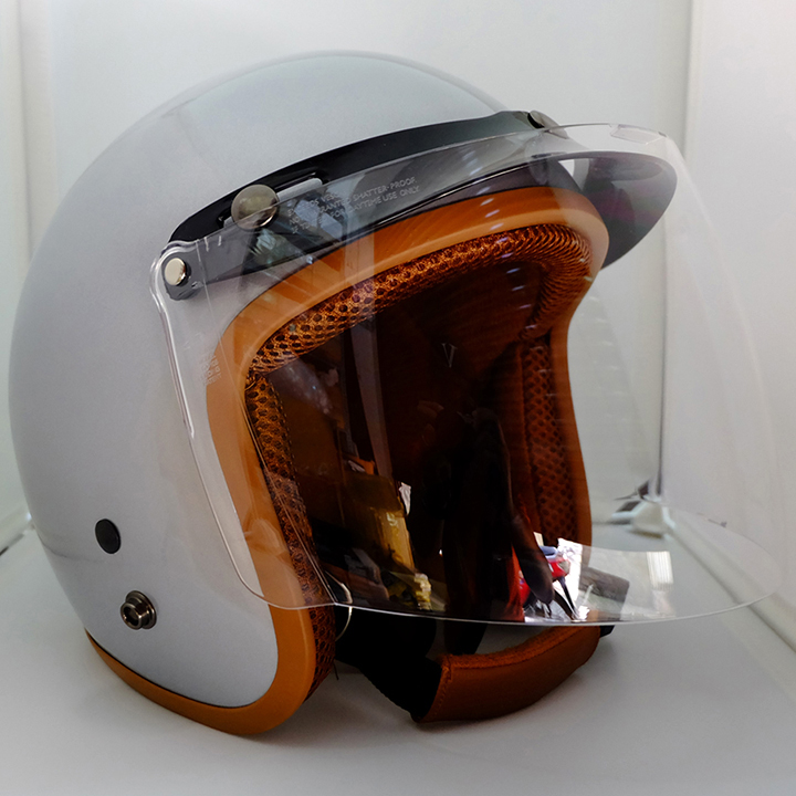 MŨ BẢO HIỂM 3/4 ĐẦU KÈM KÍNH FULLFACEMÀU XÁM SƠN BÓNGLÓT NÂU CAO CẤP-ĐẠT CHUẨN CR