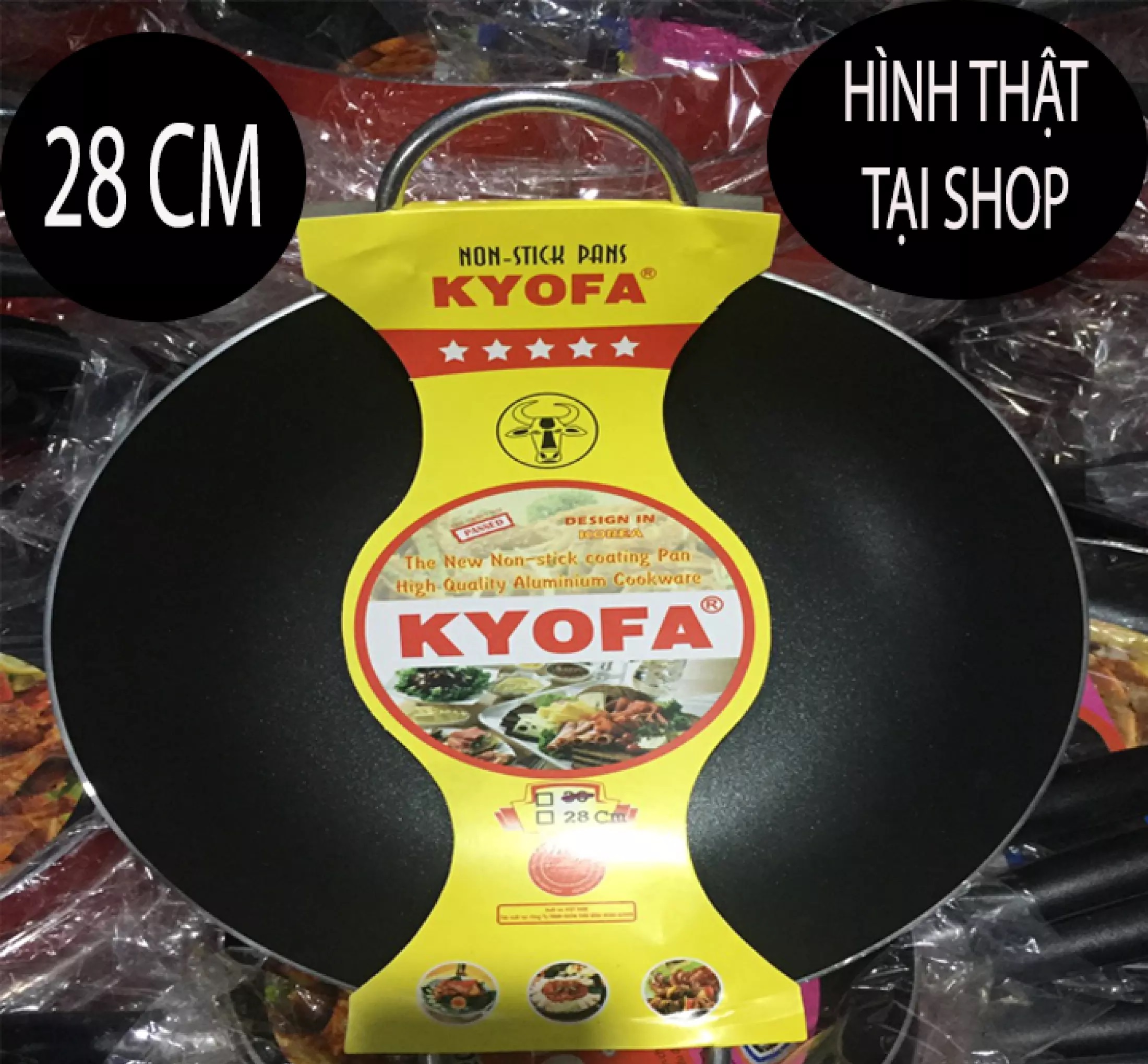 Chảo chống dính 2 quai sâu lòng size 28 cm và 24 đáy bằng cm hàng công ty dày dặn- Chảo chống dính 2 quai cao cấp