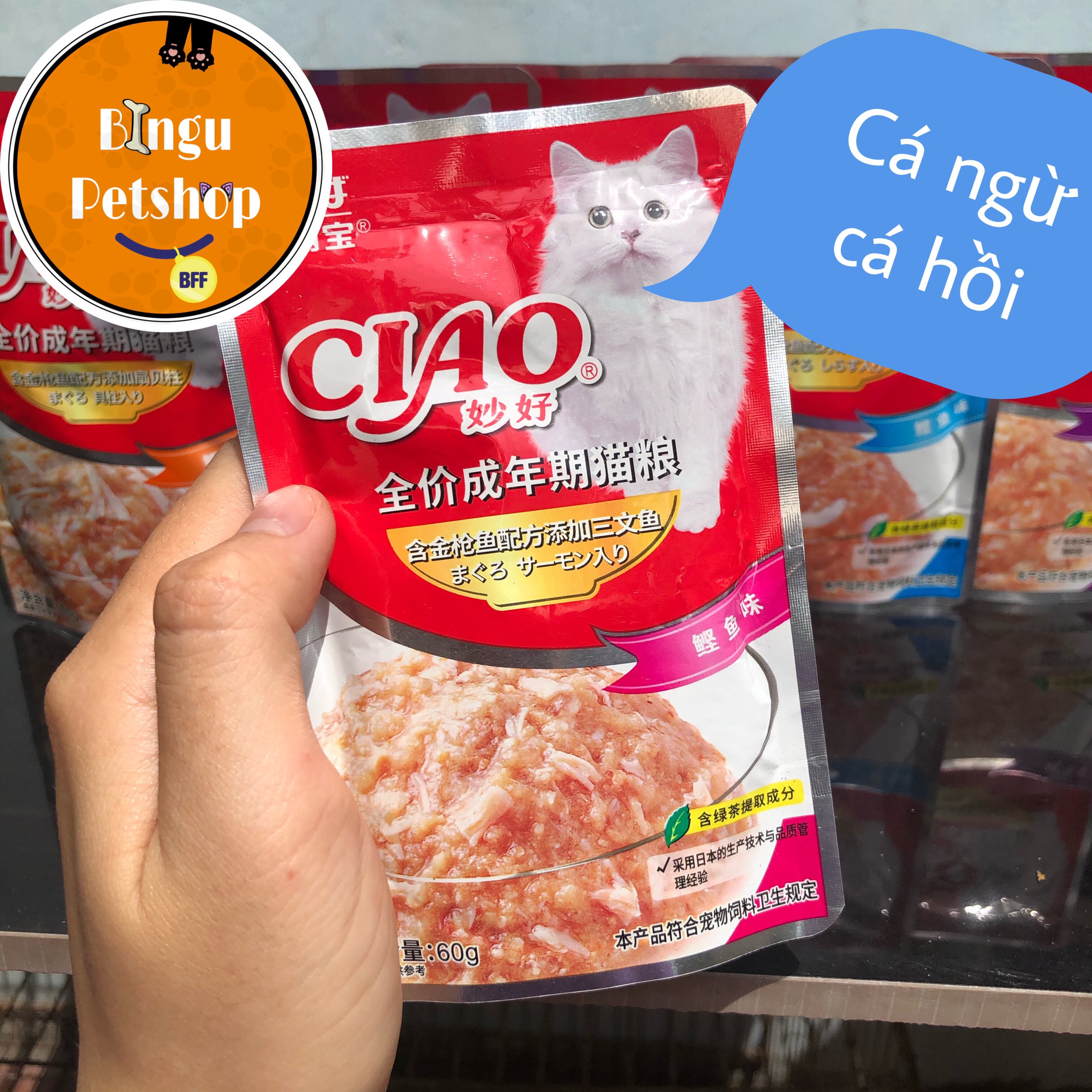 Pate ciao 60g cho mèo đủ vị - Hấp dẫn mèo