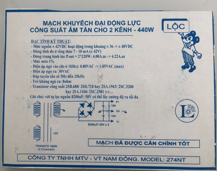 MẠCH CÔNG SUẤT AMPLY 12 SÒ 440W