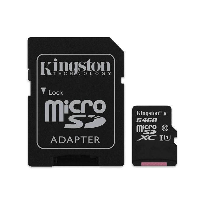 Thẻ nhớ 64GB Kingston MicroSD Class 10 (Kèm Adapter) - Bảo hành 5 năm !