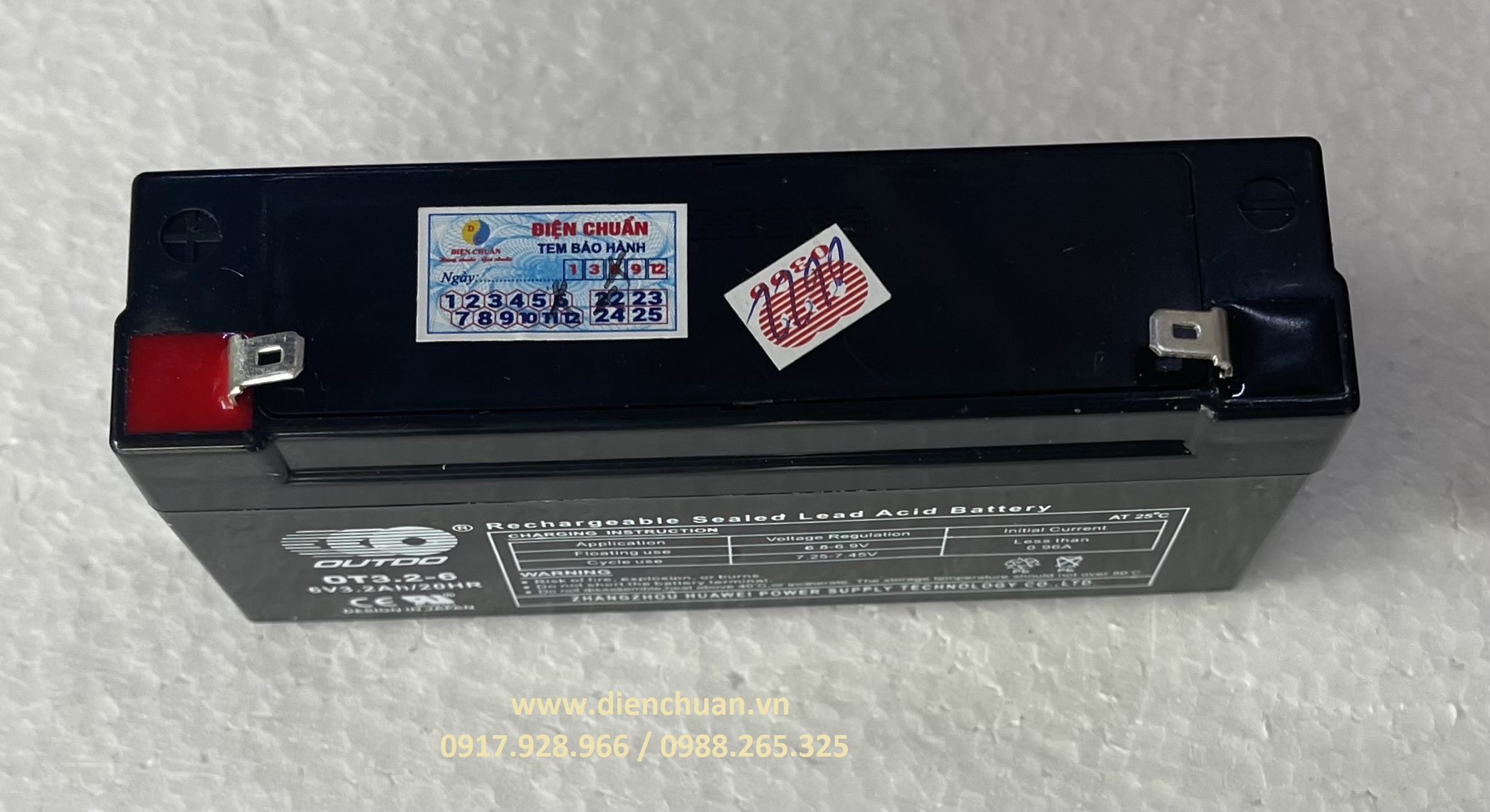 Bình ắc quy 6V 3.2Ah Outdo OT3.2-6