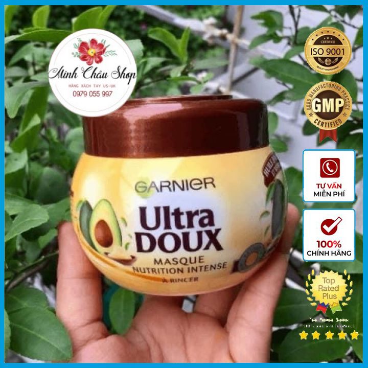 Kem ủ tóc bơ garnier ultra doux 300ml giúp tóc mềm mượt bản nội địa pháp chuẩn 100%