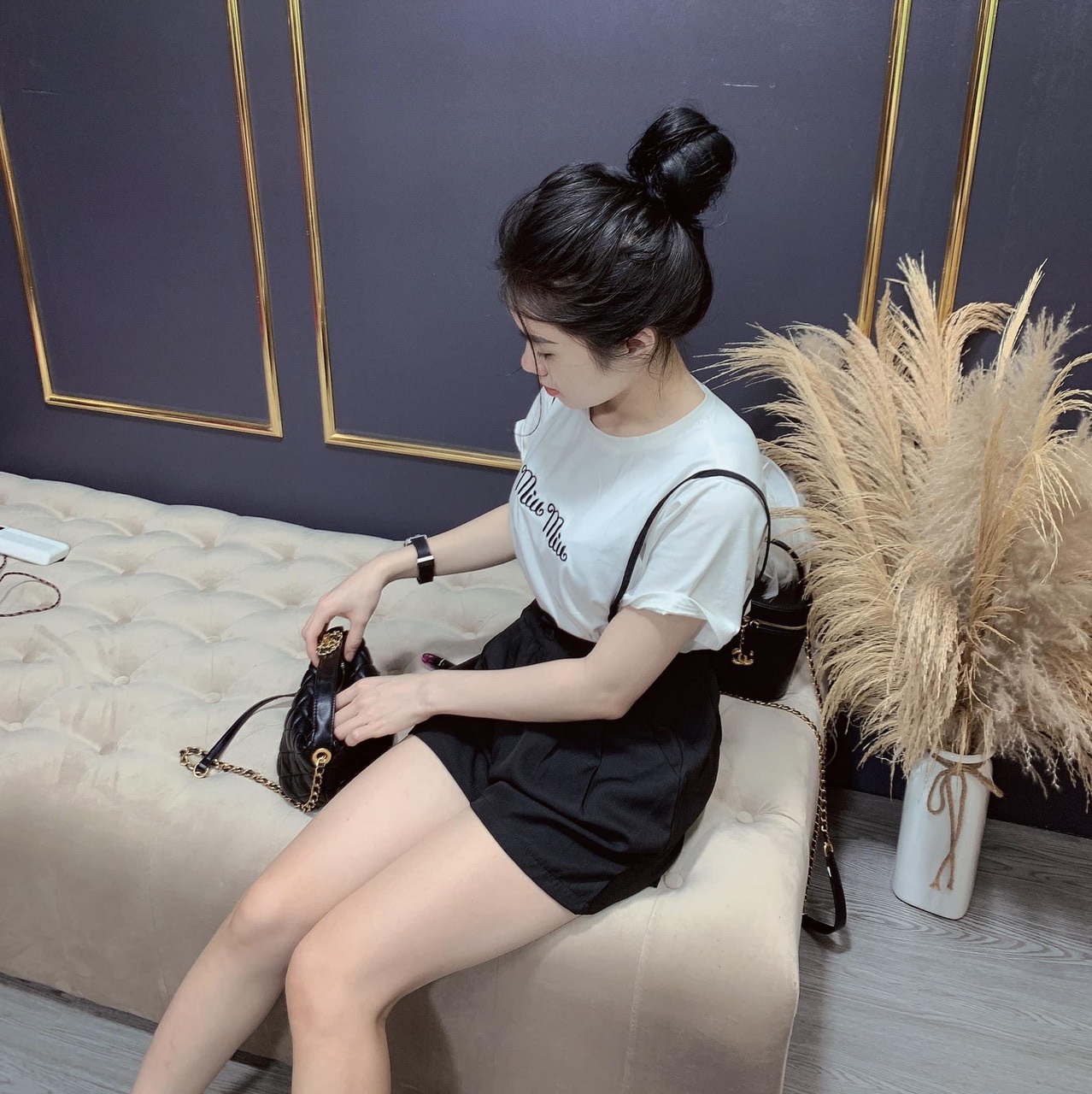 Set áo phông kèm quần short yếm
