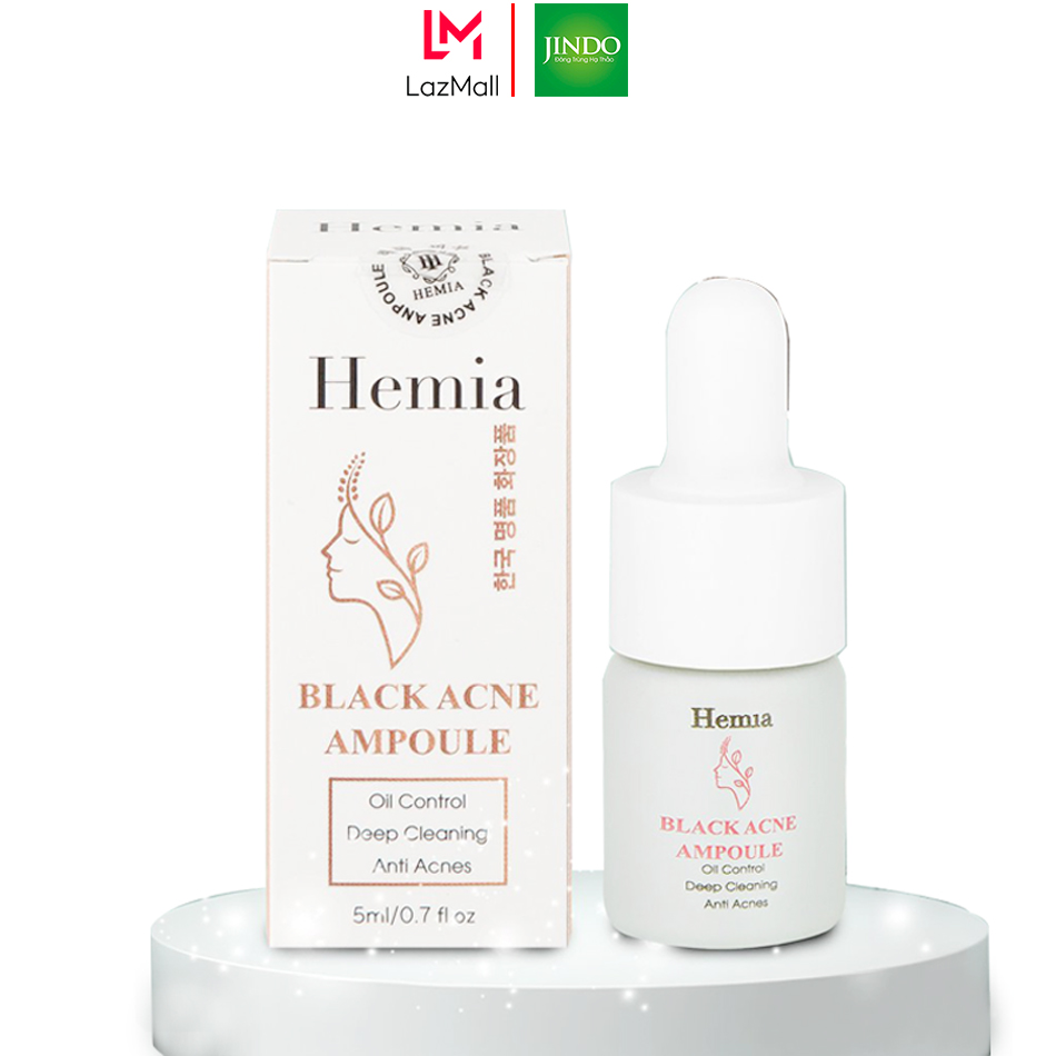 Black Acne Ampoule Hemia Dung Tích 5Ml