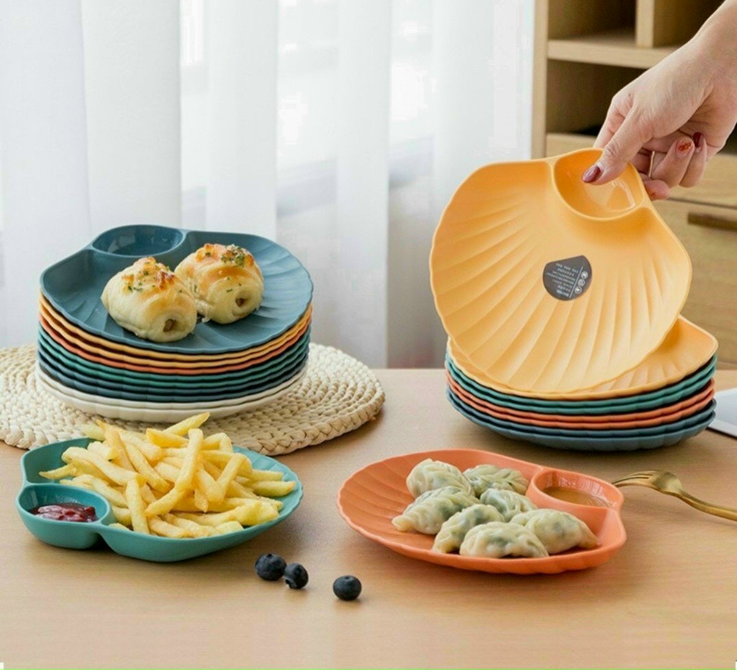 (ComBo) 4 Đĩa Hình Sò 2 Ngăn Siêu Đẹp. ĐTVM