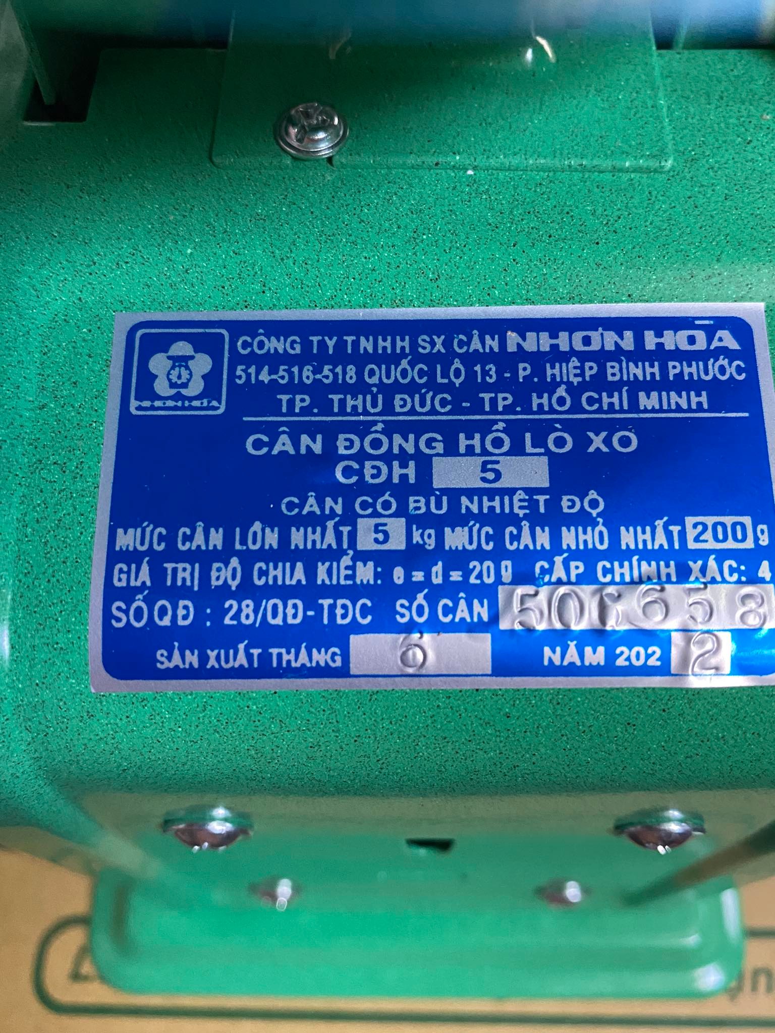 cân nhơn hòa 5kg