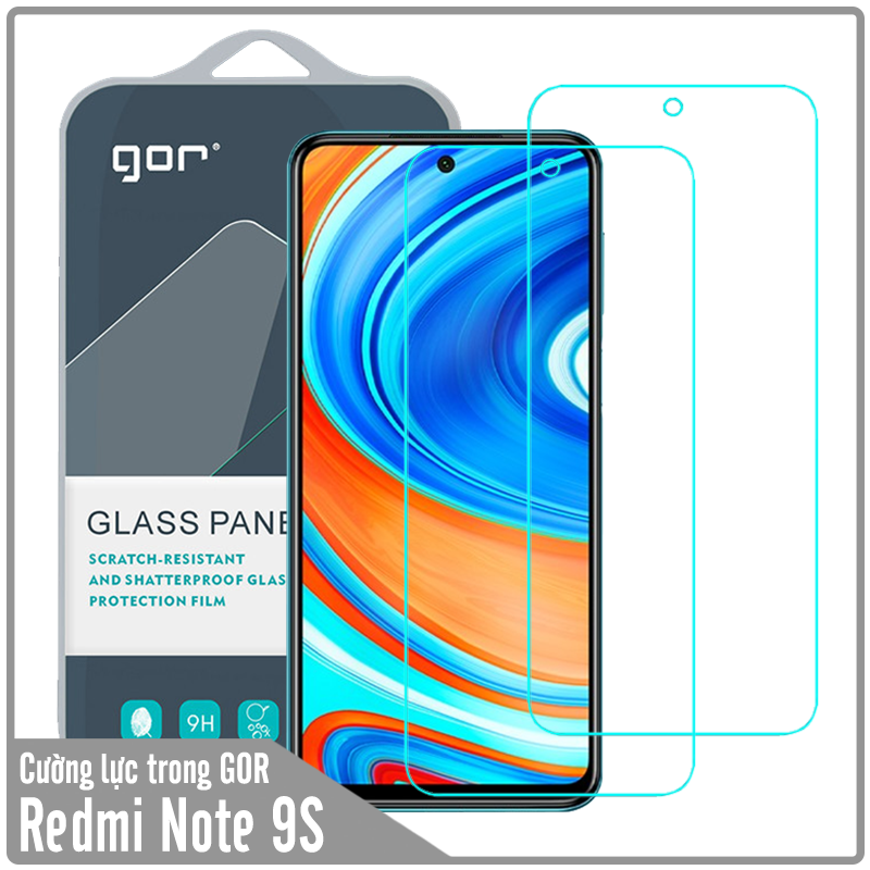 Bộ 2 kính cường lực Gor cho Xiaomi Redmi Note 9S - Redmi Note 9 Pro