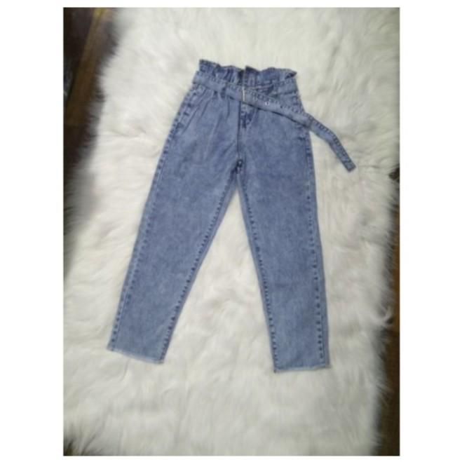 QUẦN JEAN NỮ BAGGY + DÂY LƯNG KIỂU TD3