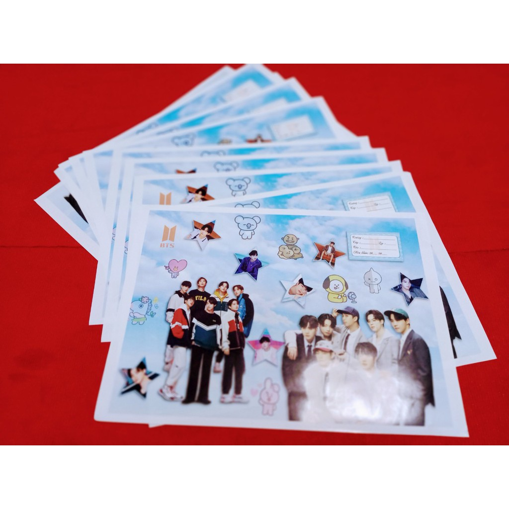 Bao Vở BTS Siêu Đẹp - 1 Xấp 1 tờ