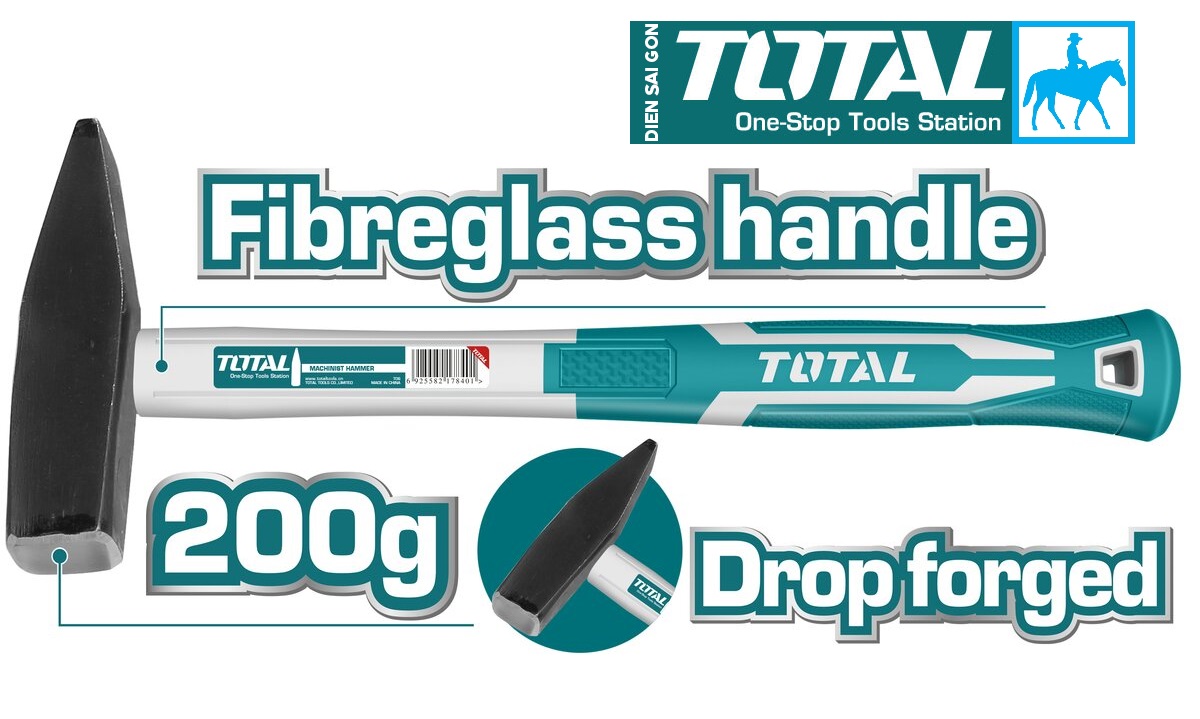 Búa thép cán nhựa đóng đinh cơ khí 300g 300mm Total THT713006
